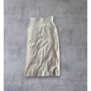Vintage Karl Lagerfeld Wool Pencil Skirt Sz EU 38 US S/M 1980s Quiet Luxury